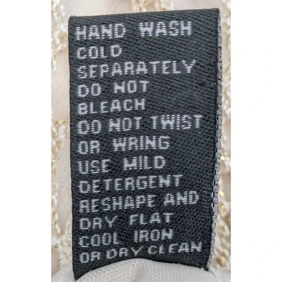 Y2K Formal Fairy Core Tunic/Dress Sm Goldish Cream Crochet Overlay Victorian - Picture 12 of 12